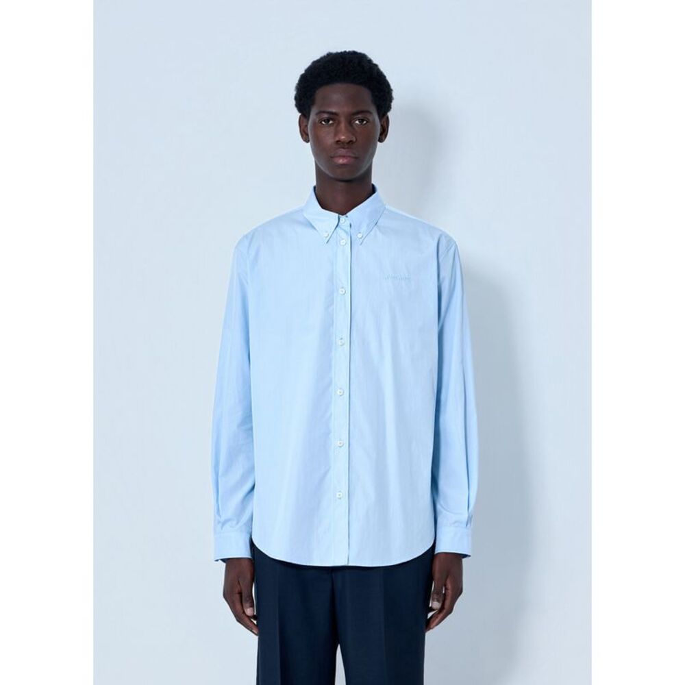 Miu Miu Men Cotton Poplin Button-Down Shirt